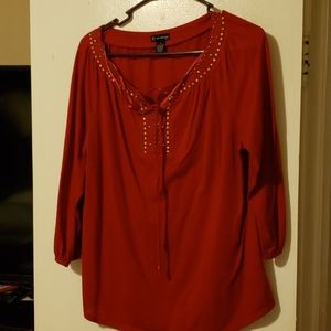 Red blouse